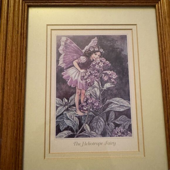 5 Vintage Fairy Framed Art Print by Cicely Mary Barker Wood Frame 9x11 Whimsical - Picture 5 of 13